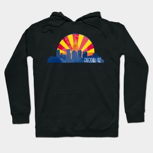 Phoenix Skyline Arizona Flag Design Hoodie